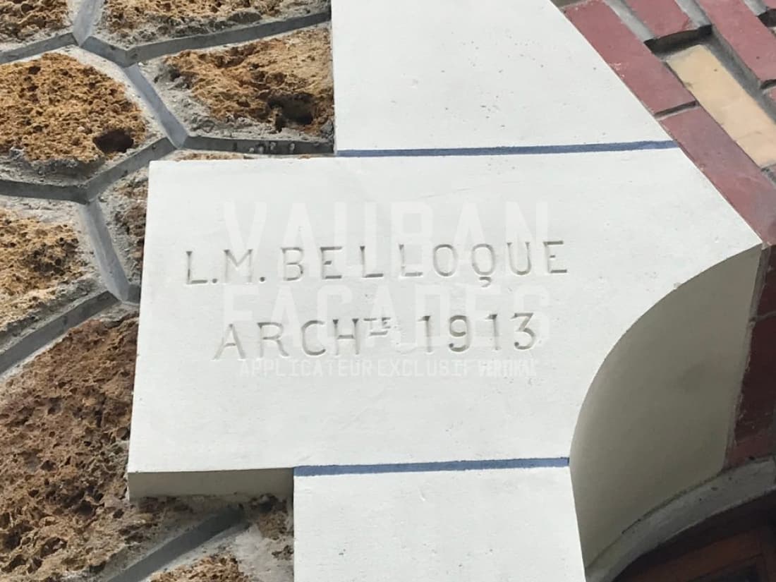 Ravalement de façade d'un immeuble de 1913 à Villemomble